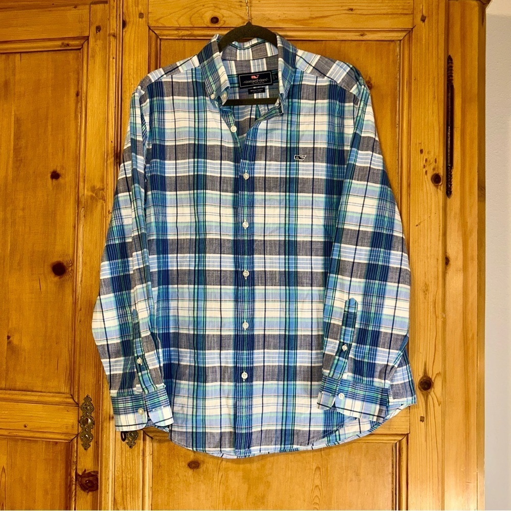 Vineyard Vines Plaid Shirt L Cotton $128